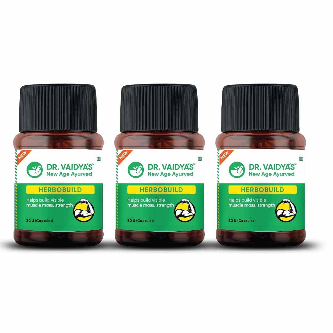 

New Dr. Vaidya's New Age Ayurveda Herbobuild - 30 Capsules - Pack Of 3