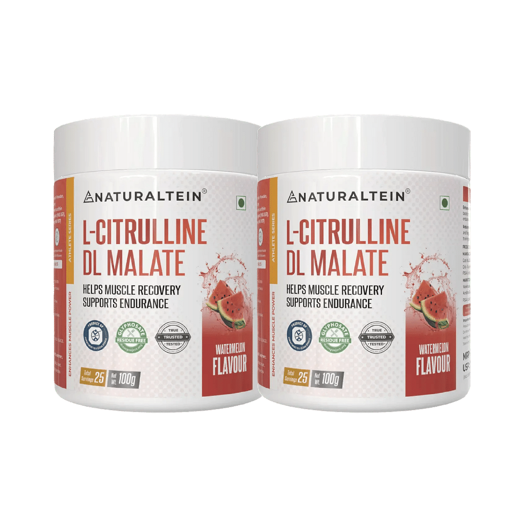 

NATURALTEIN L Citrulline DL Malate (Watermelon)- 100 gms - Pack of 2