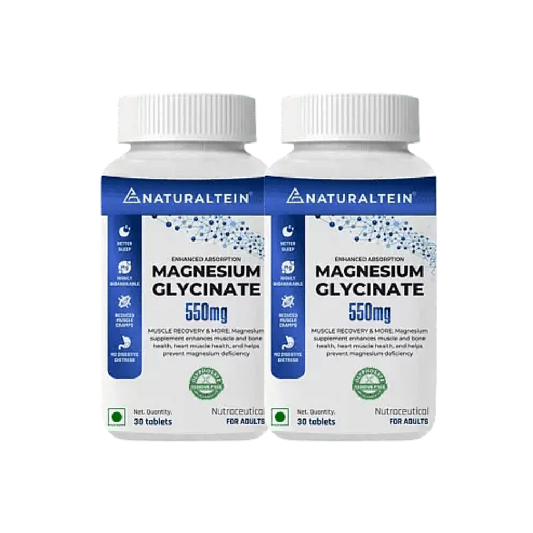 

NATURALTEIN Magnesium Glycinate - 550 mg (30 tablets) - Pack of 2