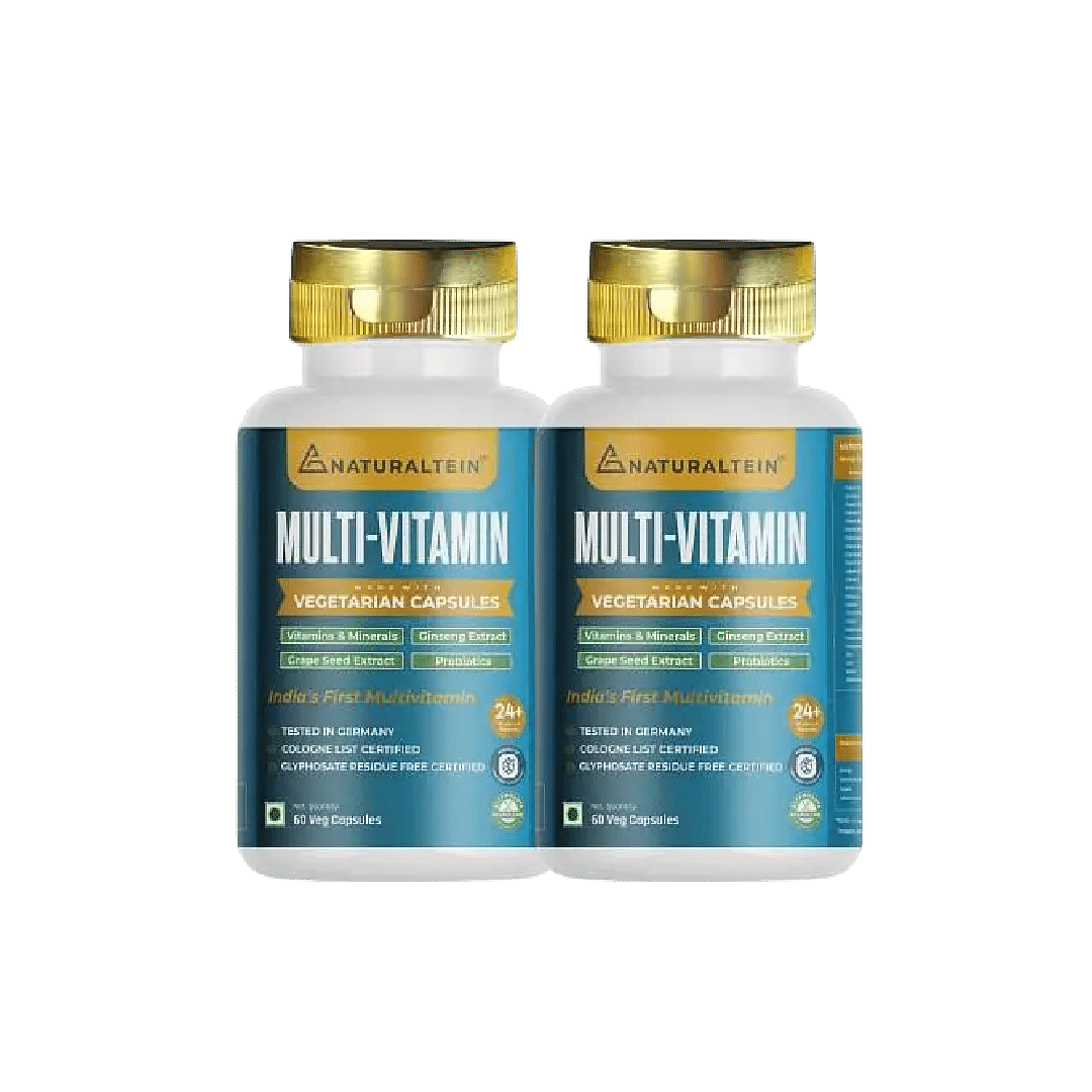 

NATURALTEIN - Buy Multivitamins - With Probiotics (60 Veg Capsules) - Pack of 2