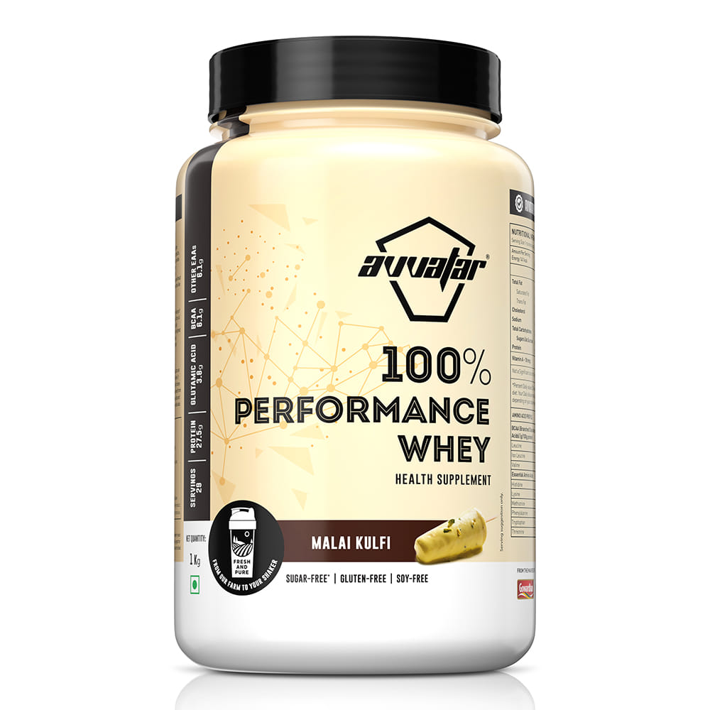 Avvatar PERFORMANCE WHEY PROTEIN Malai Kulfi Flavour |27.5g Protein