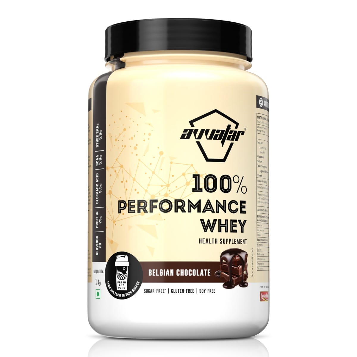 Avvatar PERFORMANCE WHEY PROTEIN| Belgian Chocolate Flavour | 25g Protein-picture-20
