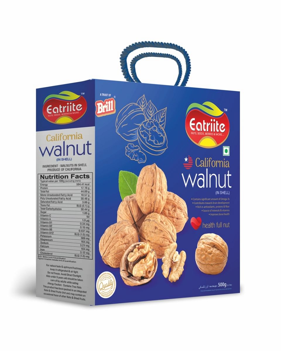 

Eatriite 100% Natural Dried California Inshell Walnut Kernels 500g | Premium Akrot Giri | Rich in Protein & Iron | Low Calorie Nut | 0g Trans Fat &...