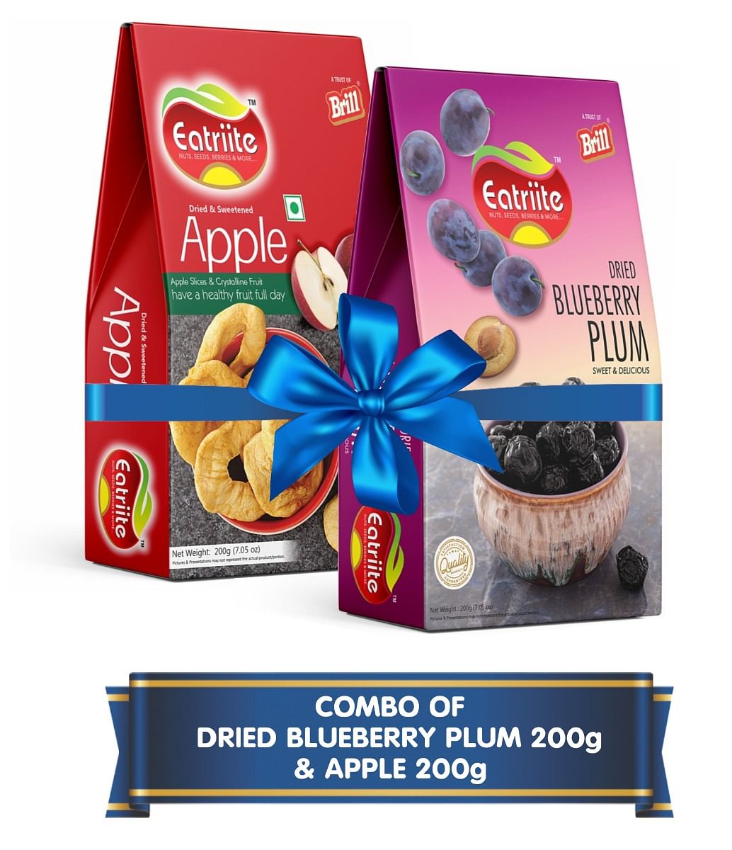 

Eatriite Dried Blueberry Plum & Dried Sweetened Apple Combo 400g (200g x 2)