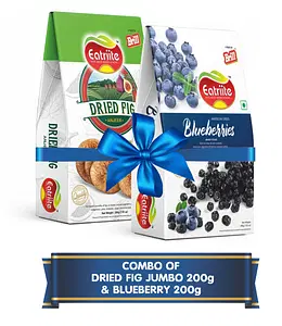 Eatriite Anjeer (Fig) Jumbo & American Dried Blueberry Combo 400g (200g x 2)