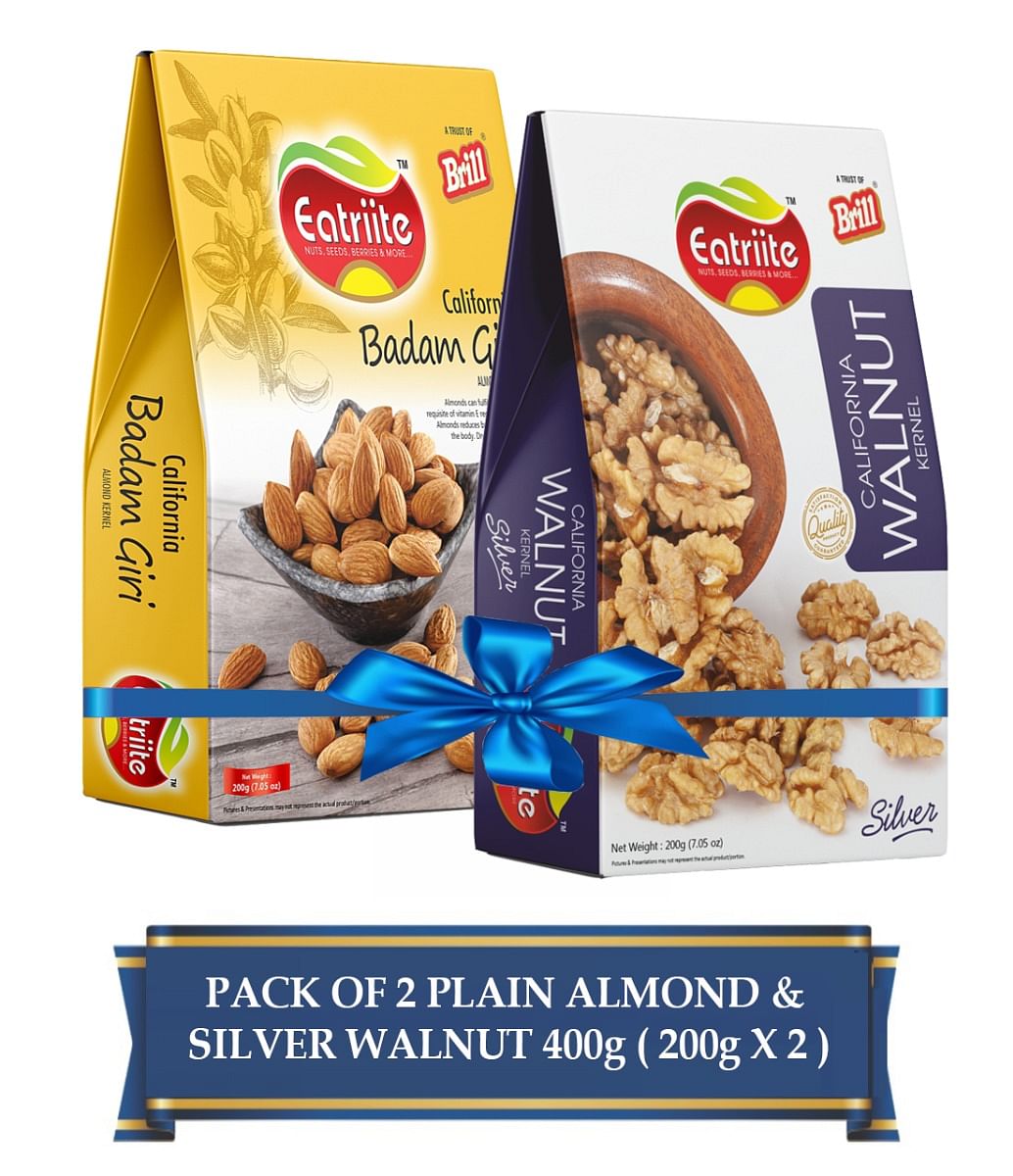 

Eatriite Badam & Walnut Sliver Pack of 2 Assorted Nuts (2 x 200 g)