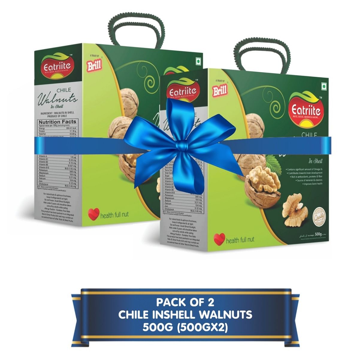 

Eatriite Chile Inshell Walnuts 500g (500gx2)