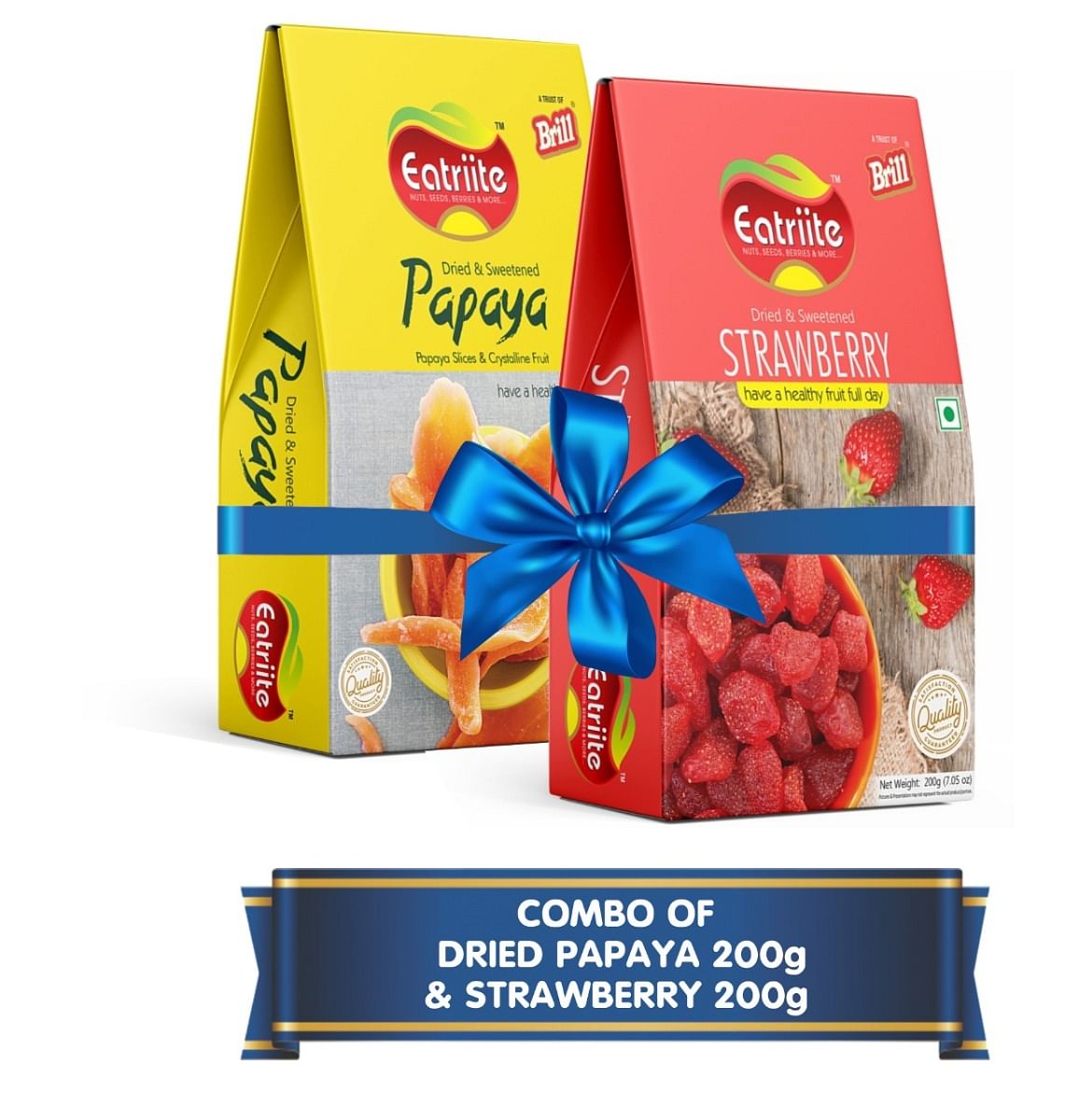 

Eatriite Dried Sweetened Papaya & Dried Sweetened Strawberry Combo 400g (200g x 2)