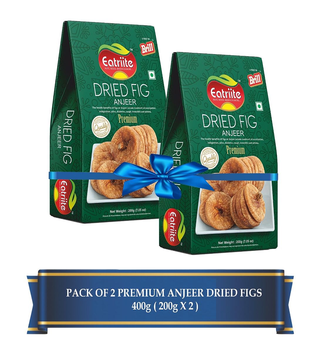 

Eatriite Premium Anjeer Dried Figs 400g (200gx2)
