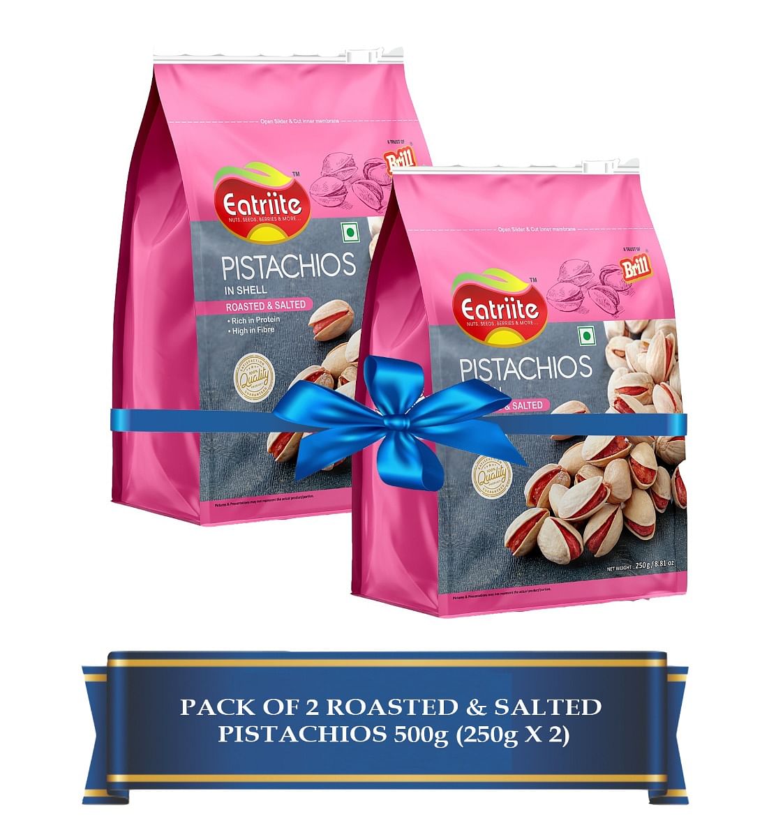 

Eatriite Roasted & Salted Pistachios Pistachios (2 x 250 g)