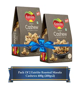Eatriite Roasted Masala Cashews 400g ( 200gx2 )