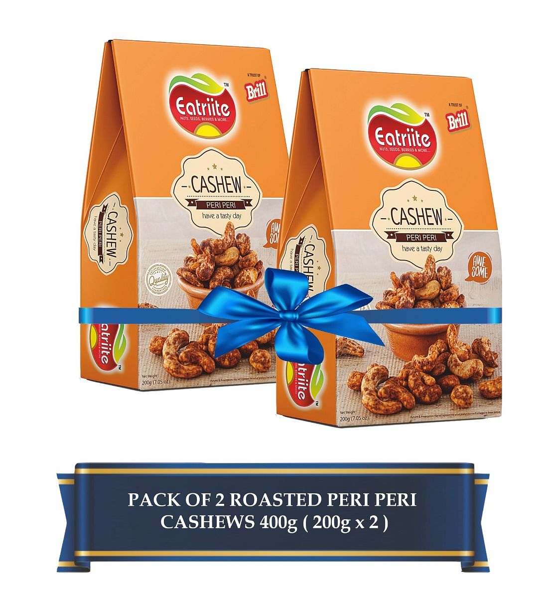 

Eatriite Roasted Peri Peri Cashews 400g (200gx2)