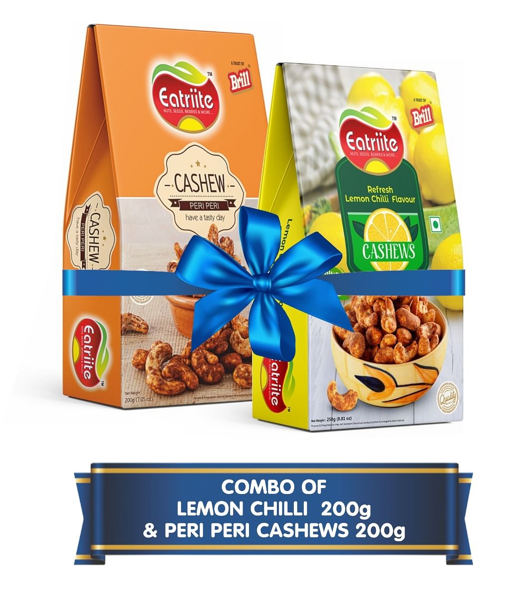 

Eatriite Lemon Chilli Cashew & Peri Peri Cashew Combo 400g (200g x 2)