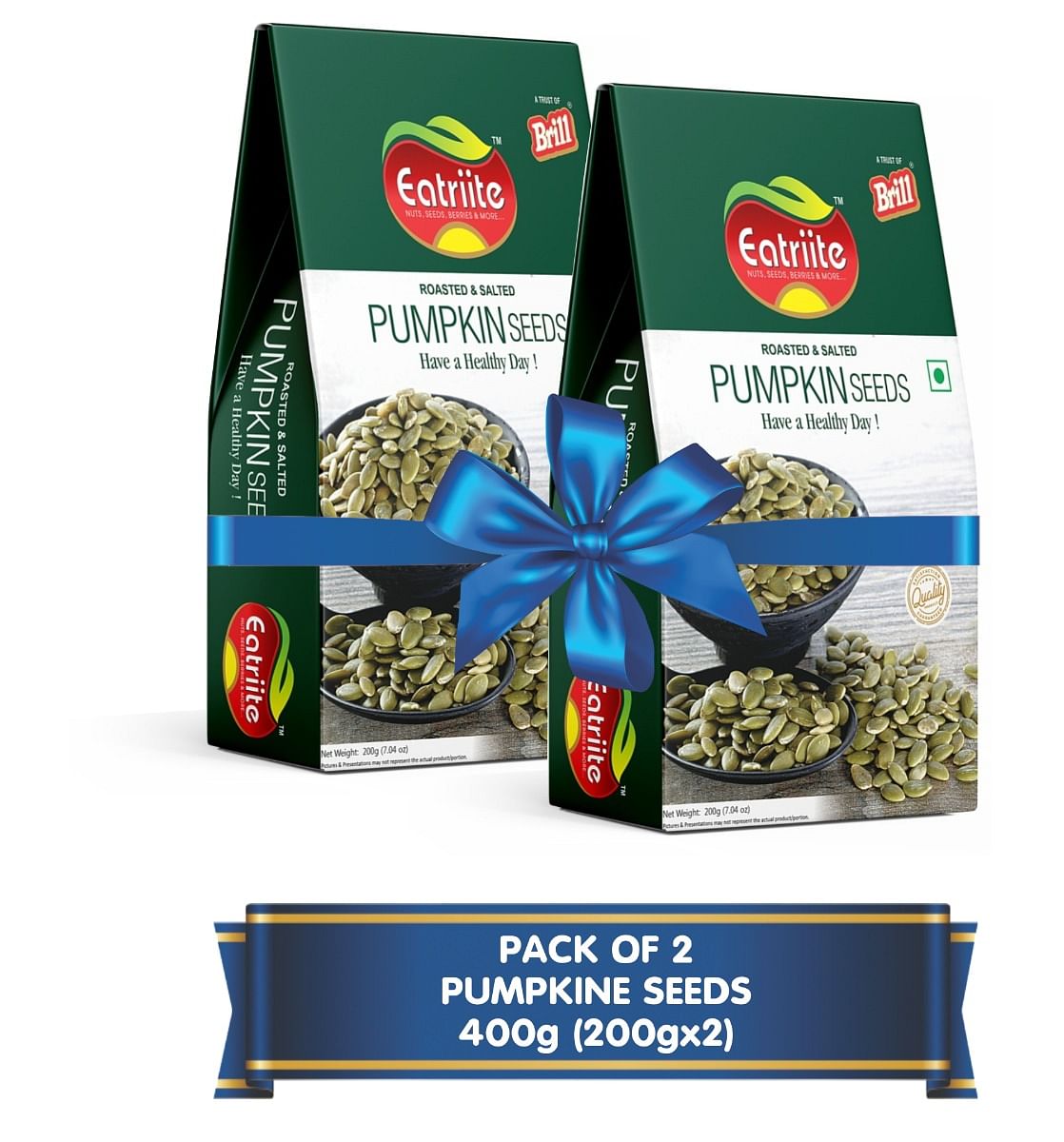 

Eatriite Premium Roasted Pumpkin Seeds 400g | Lightly Salted for Healthy Diet | Immunity Booster and Fiber-Rich Superfood | Crunchy Healthy Snack