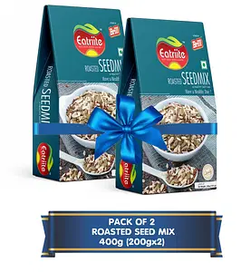 Eatriite Super Seeds Mix - Roasted 400g - Flax, Chia, Sesame, Sunflower, Watermelon, Pumpkin Seeds, Eating Mixed Seeds…