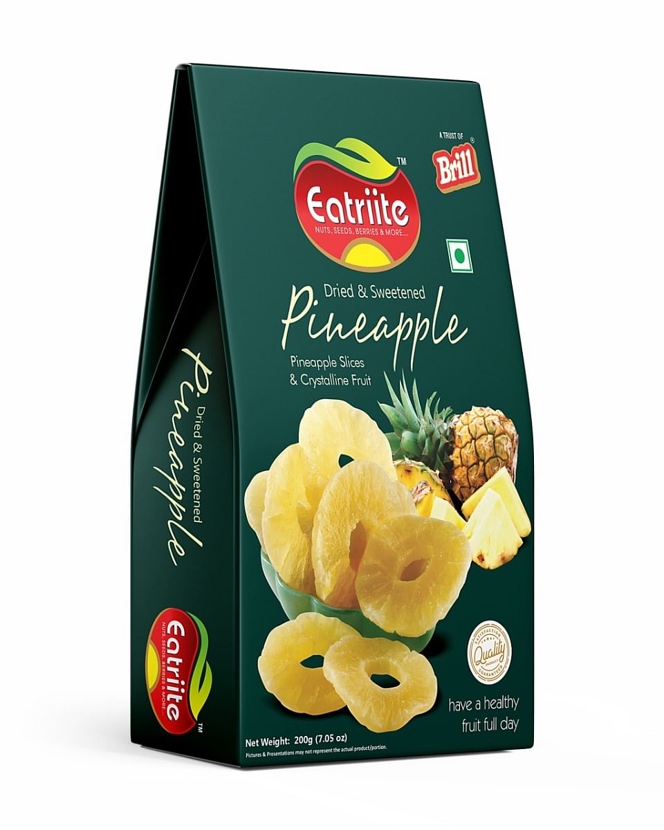 

Eatriite Premium Dried Pineapple Fruit 200g | Wholesome & Vitamin Rich Healthy Snack | No Artificial Colors, Gluten Free, No Preservatives