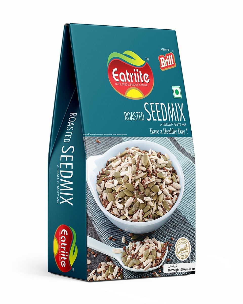 

Eatriite Super Seeds Mix - Roasted 200g - Flax, Chia, Sesame, Sunflower, Watermelon, Pumpkin Seeds, Eating Mixed Seeds