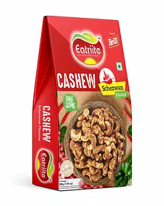 Eatrrite 100% Natural Premium 200g Whole SCHEZWAN Cashews | Whole Crunchy Cashew | Premium Kaju nuts | Nutritious & Delicious | Source of Minerals & Vitamins