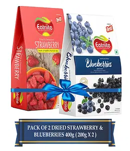 Eatriite Strawberry & Blueberry Pack of 2 Assorted Fruit (2 x 200 g)