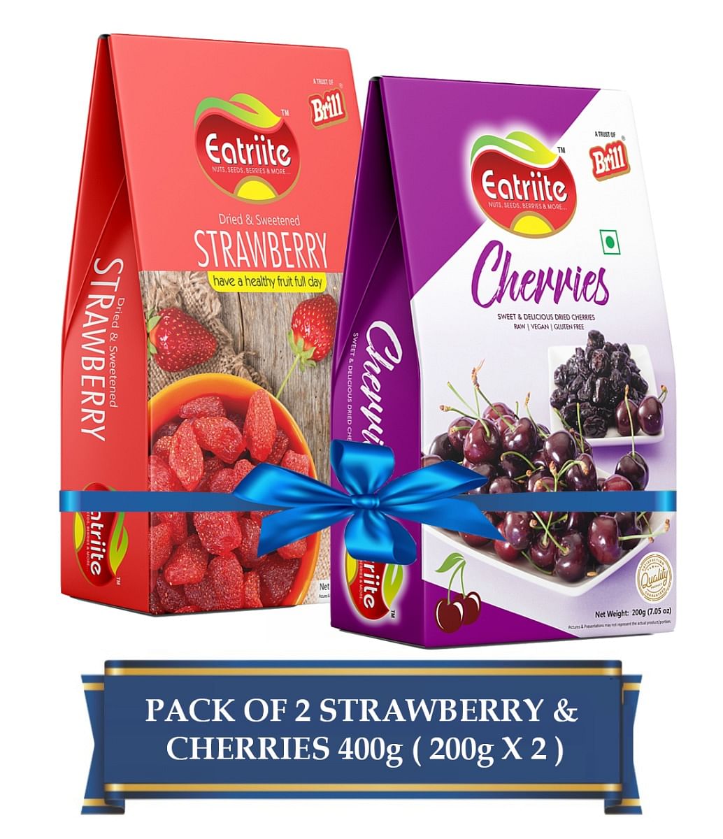 

Eatriite Strawberries & Cherries Pack of 2 Assorted Fruit (2 x 200 g)