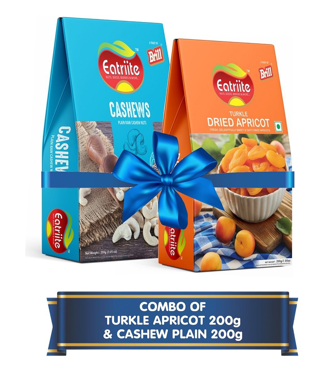 

Eatriite Turkle Dried Apricot & Cashew Plain Combo 400g ( 200g x 2 )