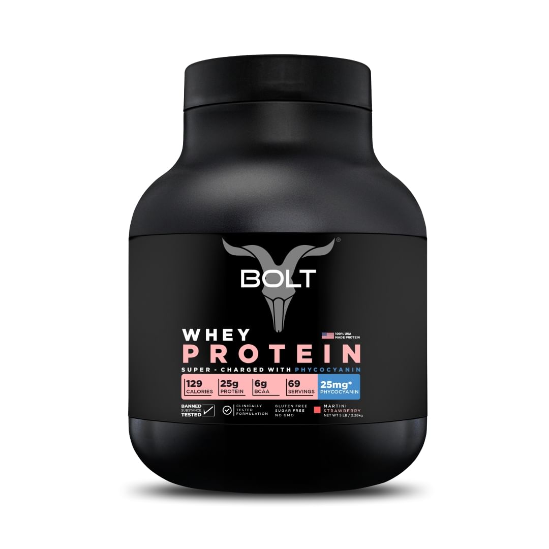 Bolt Whey Protein Powder 100 USA Made Whey Protein with PHYCOCYANIN