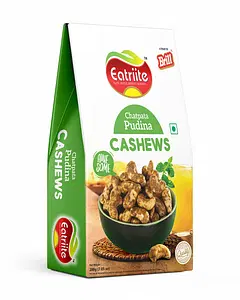 Eatrrite 100% Natural Premium 200g Whole Pudina W - 240 Cashews | Whole Crunchy Cashew | Premium Kaju nuts | Nutritious & Delicious | Source of Minerals & Vitamins