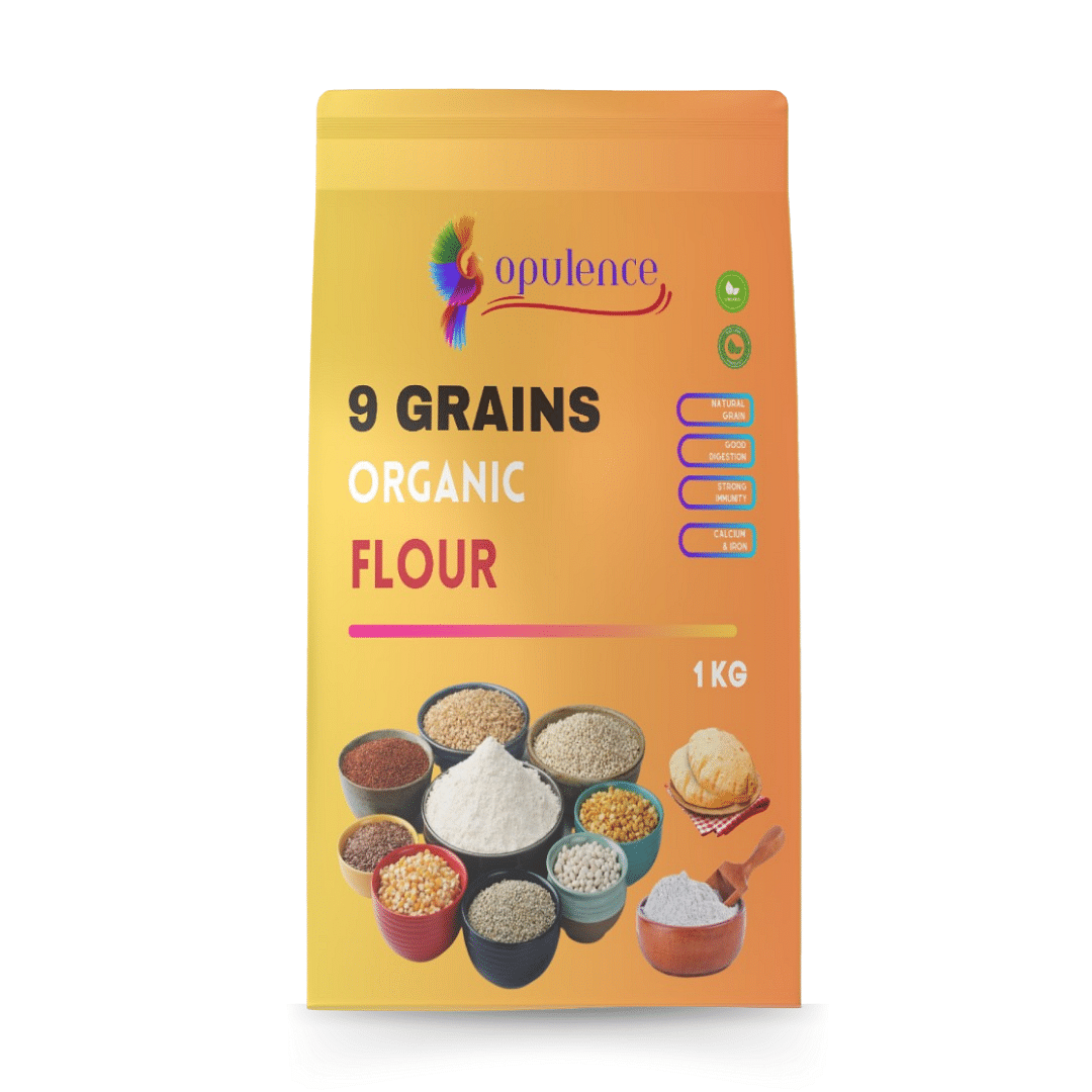 

Opulence-9 Grains Organic Flour 1KG|NO PRESERVATIVES|Enhances Immunity,Supports Digestion,Rich in Calcium and Iron|Plant based natural ingredients|...