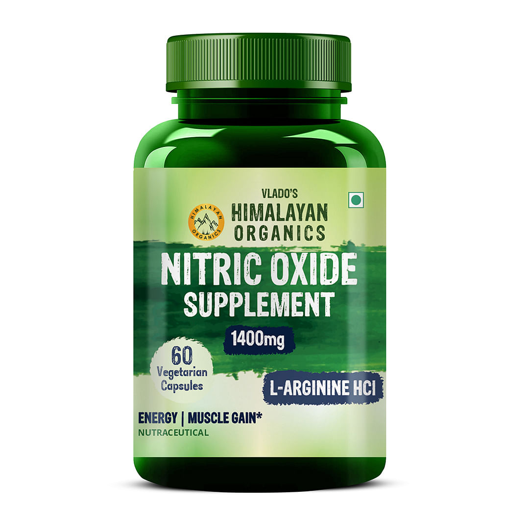 

Vlado's Himalayan Organics Nitric Oxide Supplement with L- Arginine HCL 1400mg/Serve with Caffeine | Muscle Growth, Stamina, Recovery, Energy & Imm...