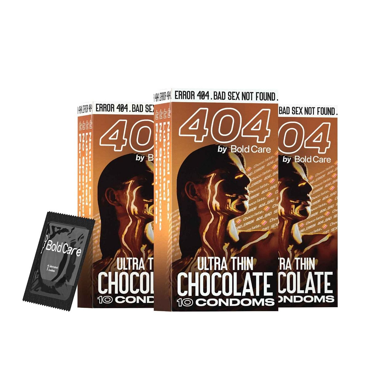 

Bold Care 404 Super Ultra Thin Chocolate Flavored Condoms For Men (Pack of 3)