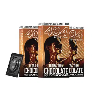 Bold Care 404 Super Ultra Thin Chocolate Flavored Condoms For Men (Pack of 3)