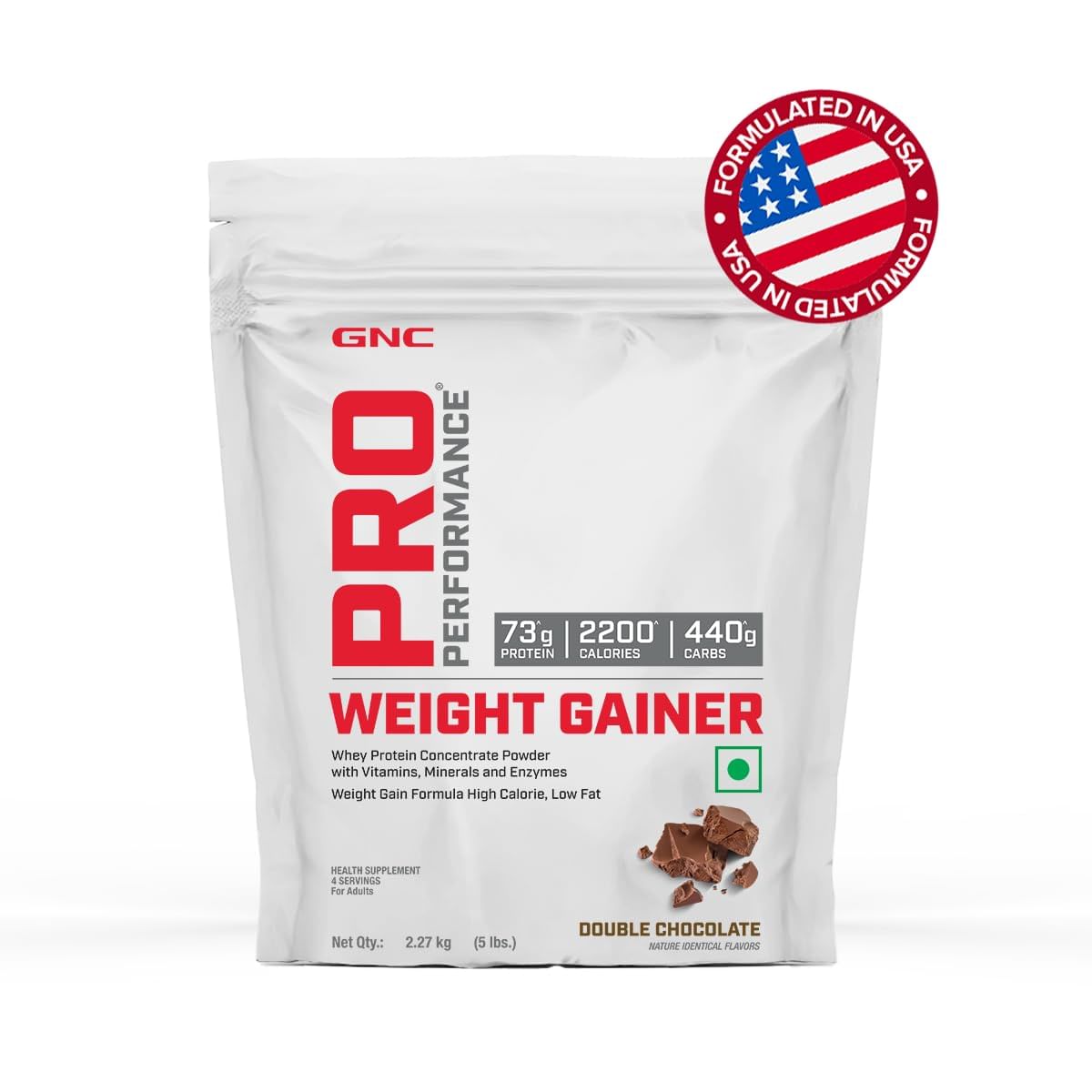 

GNC PRO PERFORMANCE WEIGHT GAINER 5LBS | 73G PROTEIN | DOUBLE CHOCOLATE | BODY GAINS | MUSCLE | BOOSTS METABOLISM