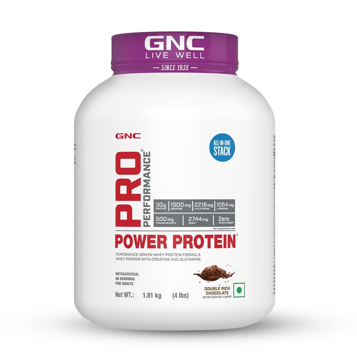 

GNC PRO PERFORMANCE POWER PROTEIN 4LBS | 60 SERVINGS | 30G PROTEIN | DOUBLE RICH CHOCOLATE | INCREASES MUSCLE MASS