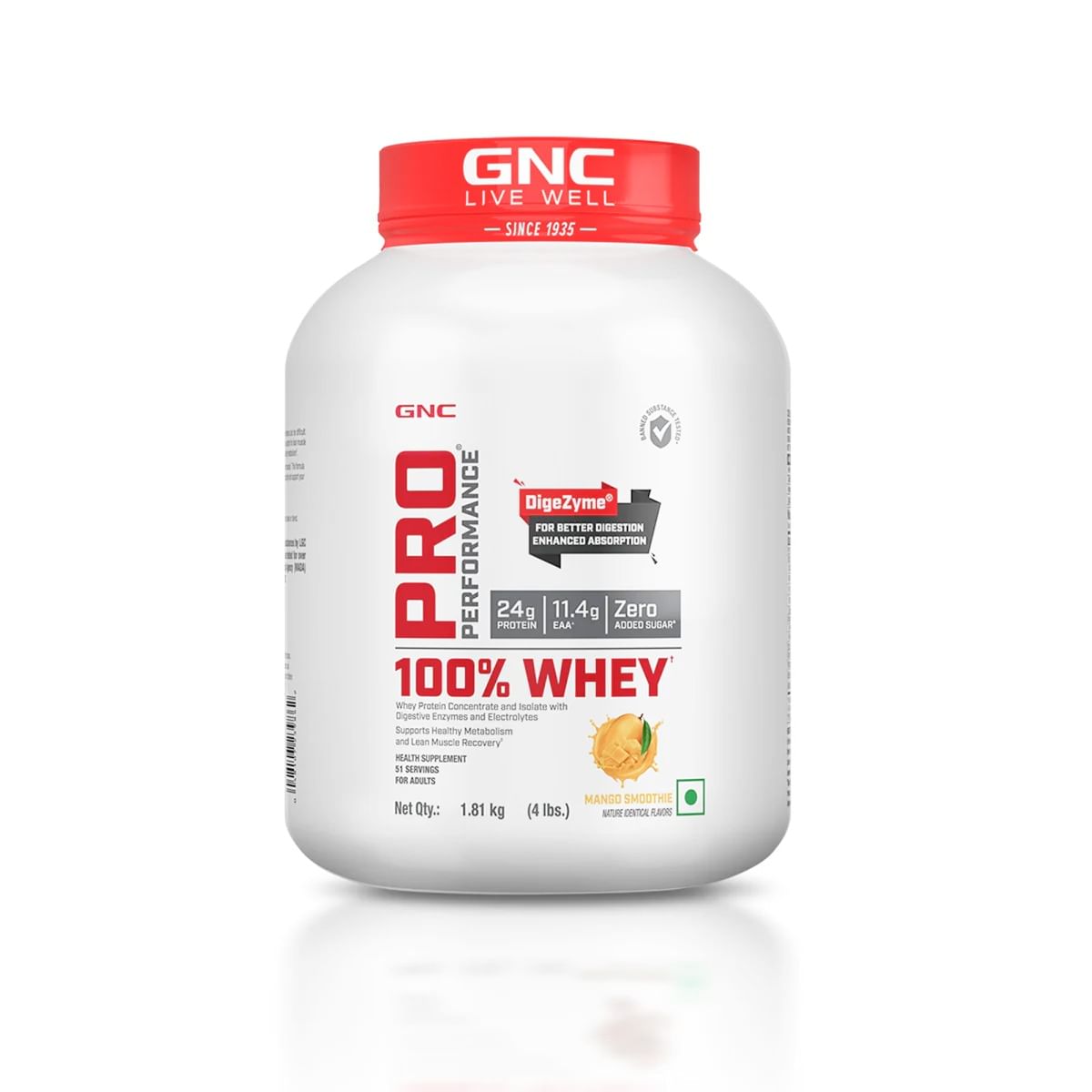 

GNC Pro Performance 100% Whey Protein Powder | Boosts Strength & Endurance | Builds Lean Muscles | Fastens Muscle Recovery | Formulated In USA | 24...