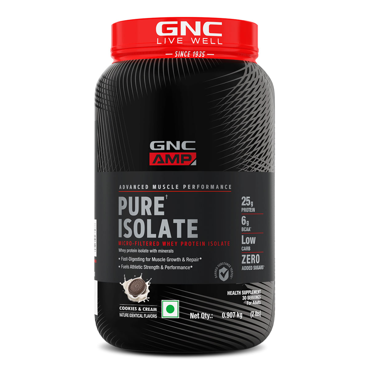 

GNC AMP Pure Isolate Low Carb | Boosts Athletic Performance | Builds Lean Muscles | Speeds Up Recovery | Increases Strength | USA Formulated | 25g ...