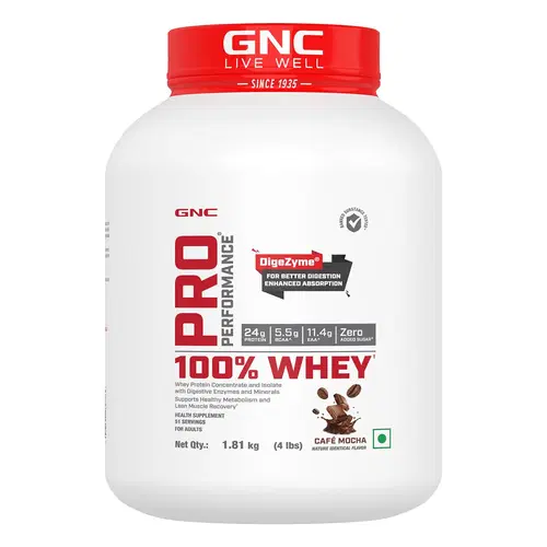 GNC Pro Performance 100% Whey Protein Powder | Boosts Strength ...