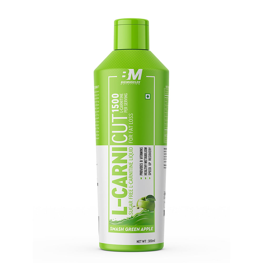 

Bigmuscles Nutrition L-Carnicut [Smash Green Apple] | 1500 Mg 300 ML