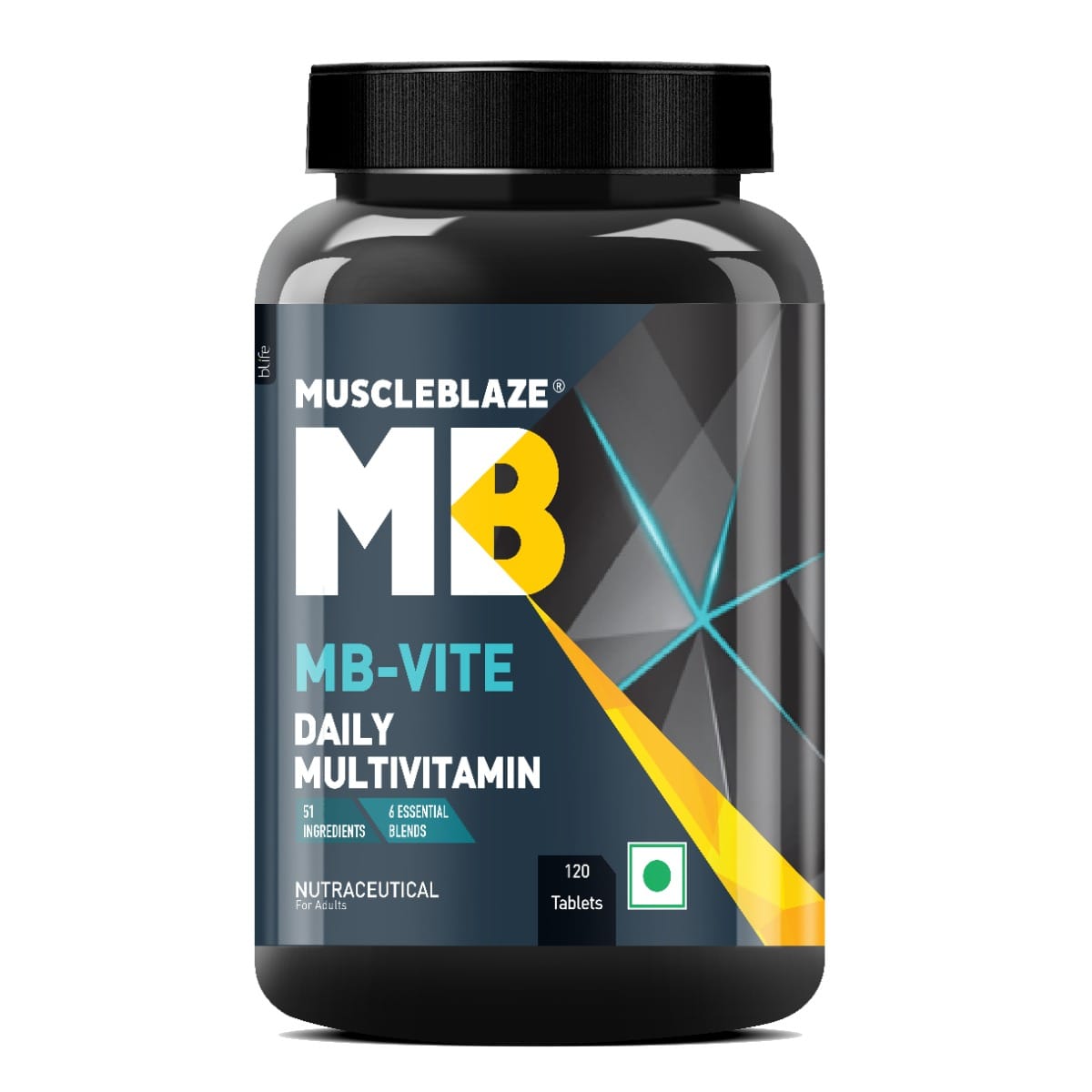 

MuscleBlaze MB-Vite Daily Multivitamin (120 Tablets) | With 51 Ingredients & 6 Blends | Vitamins & Minerals, Prebiotic & Probiotics, Amino Acid Ble...