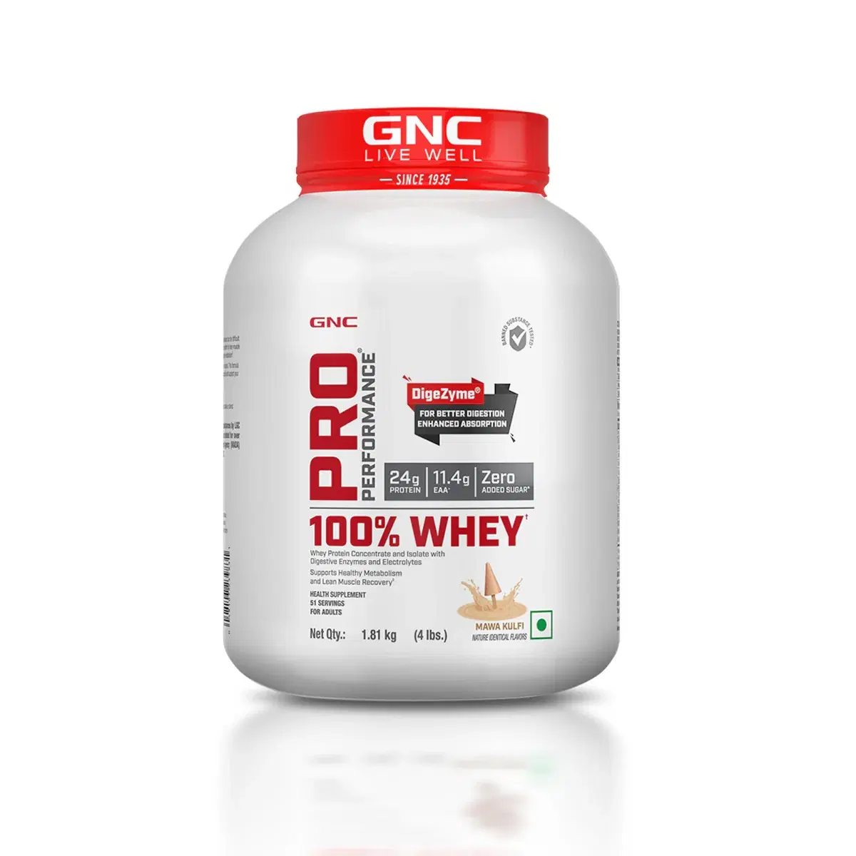 GNC Pro Performance 100% Whey Protein Powder | Boosts Strength ...