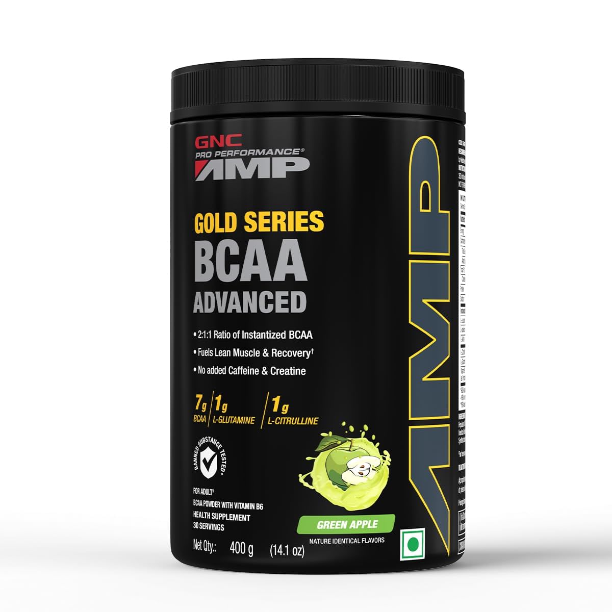 

GNC AMP Gold Series BCAA Advanced | Fastest Muscle Recovery | Maximized Workout Performance | Formulated In USA | 7g BCAA | 1g L-Glutamine | 1g L-C...