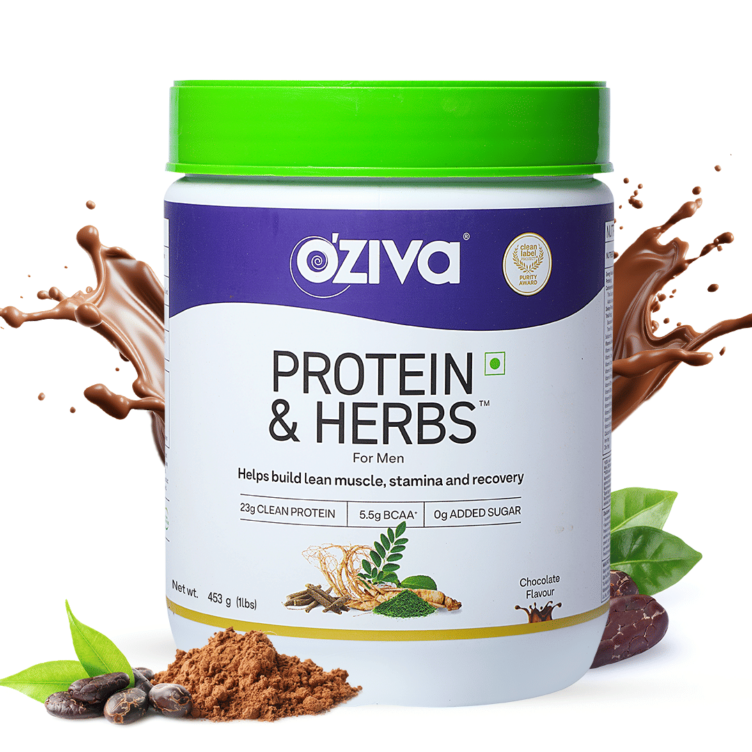 OZiva Protein & Herbs for Lean Muscles & Stamina, Men