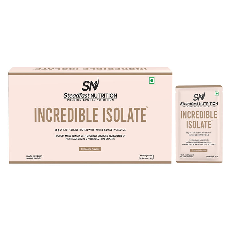 

Steadfast Nutrition Incredible Isolate Whey Isolate Protein |100% Pure Isolate Powder with 25g Protein |Muscle Building & Weight Loss Supplement | ...