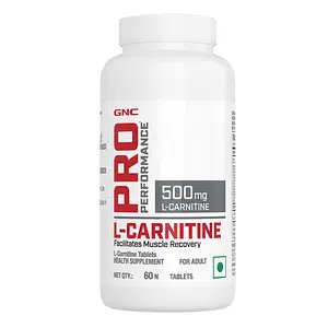 GNC Pro Performance L-Carnitine | Burns Fat For Muscle Growth | Maximises Recovery | Aids in Healthy Weight Loss | Reduces Soreness & Fatigue | Formulated in USA | 500mg Per Serving
