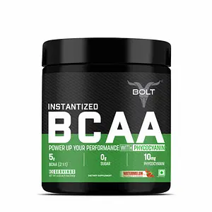 Bolt Nutrition BCAA 2:1:1 - 5g Vegan BCAAs, Pre/Intra/Post Workout  - 240g, 30 Servings,Watermelon Fizz