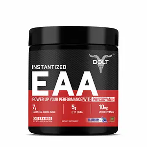 Bolt Nutrition Instantized Essential Amino Acids, BCAA 5000, EAA Supplement for Men & Women (BLUEBERRY BLAST, 300gm)