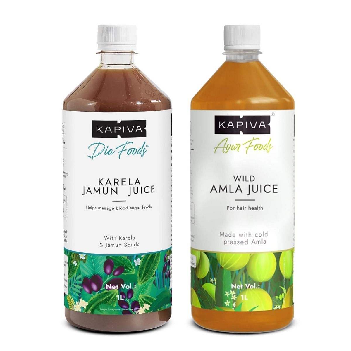 

Kapiva Karela Jamun Juice + Amla Juice | Power Combo for Blood Sugar Control and General Wellness (1L+1L)