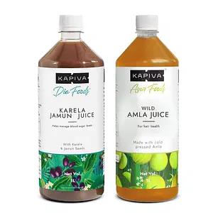 Kapiva Karela Jamun Juice + Amla Juice | Power Combo for Blood Sugar Control and General Wellness (1L+1L)