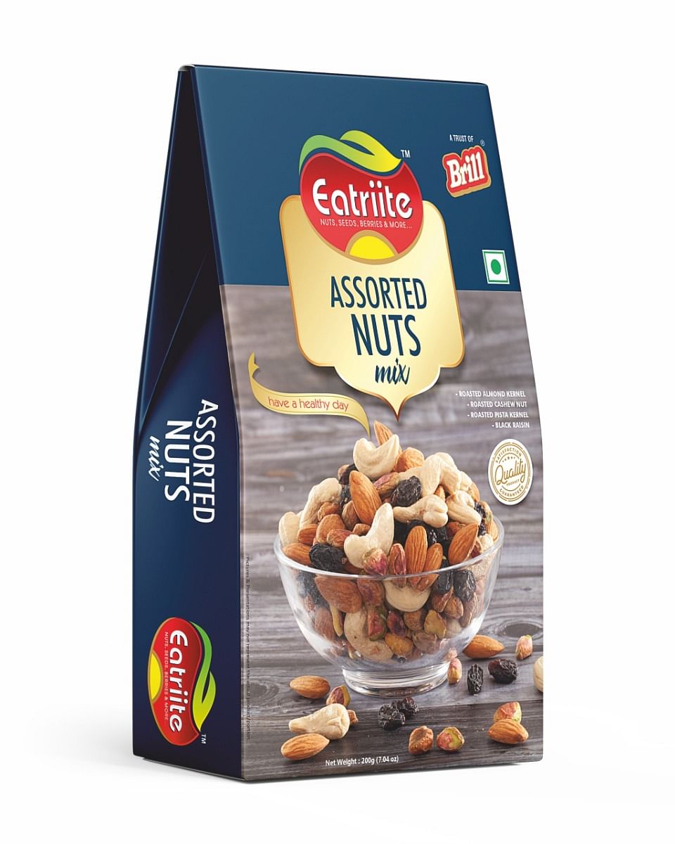 

Eatriite Assorted Nuts Mix (Trail Mix) 200g | Mixed Dry Fruit | Nutritious & Healthy Snack | Pack with high Protein & Calcium | Contains Kaju, Bada...