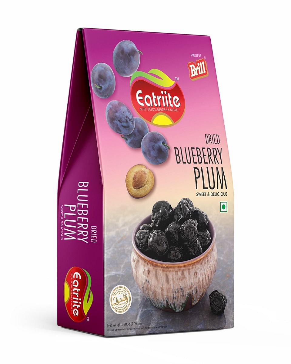 

Eatriite Berries And Nuts Dried Blueberry Plum | Dehydrated Plum, Dried Fruit Plums | 200 Grams | Pack of 200 Gram