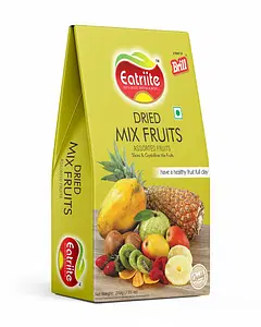 Eatriite Premium Nutty Mix 200g | Dry Fruits Mixfruits | Loaded with Protein, Vitamins & Minerals | Healthy Snacks with Kiwi, Strawberry,Pineapple, Mango & more